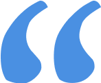 Blue quotation marks on black background.