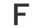 Black letter "F" on white background.