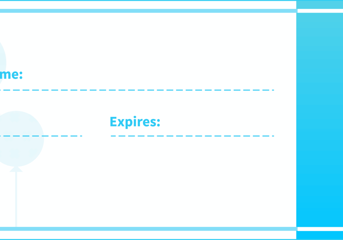 Gift certificate template with value section.